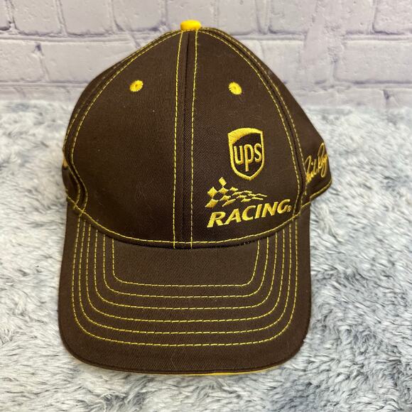 UPS Racing David Ragan UPS NASCAR Chase Authentics Brown Yellow Ball Cap Hat - Picture 1 of 8